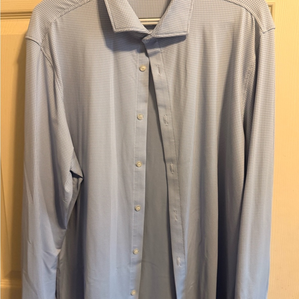 Murano Light Blue Checkered Dress Shirt